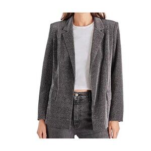 NWT Steve Madden Womens Glitter Blazer Jacket Black/Silver Size M party medium